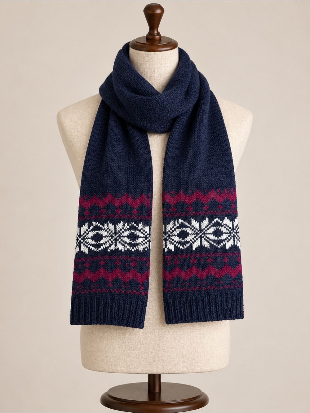 NWT Nevada Sears Fair Isle Knit Winter Scarf